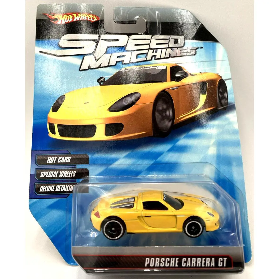 Hot Wheels Porsche Carrera GT Speed Machines Yellow Chrome 2009