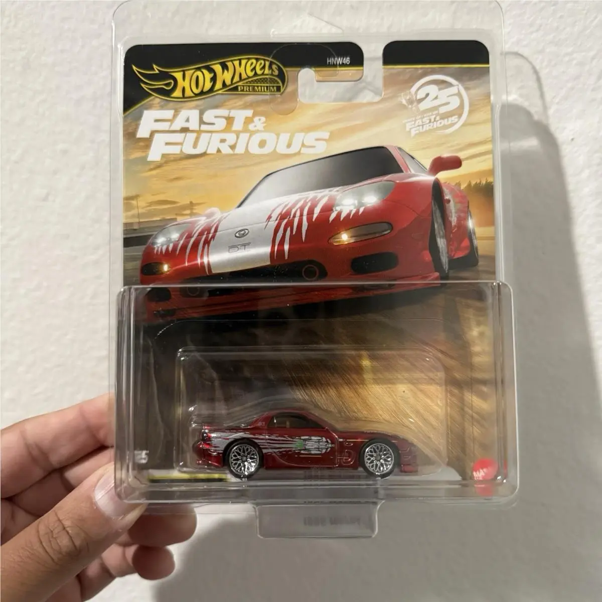 Hot Wheels Premium 25th Anniversary Fast Furious 1995 Mazda RX-7 w/ Protector