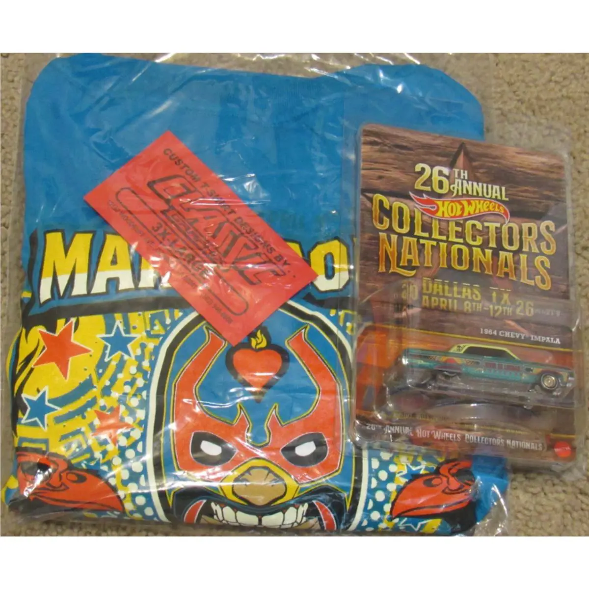 Hot Wheels 26th Nationals/convention Dinner 1964 Chevy Impala + Xxxl T-shirt 3X