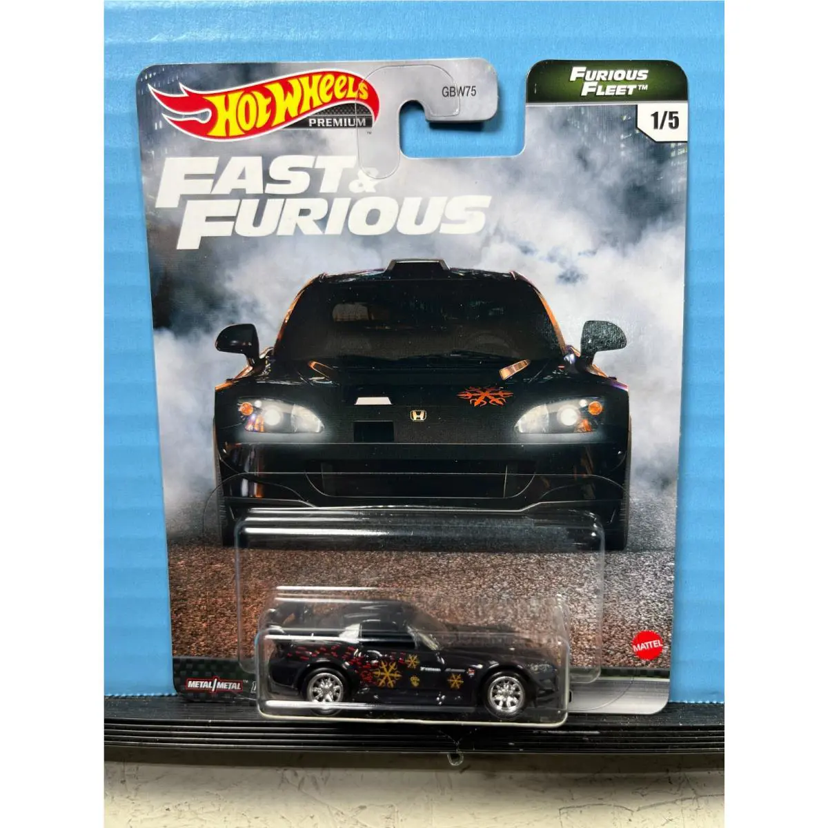 1/64 Hot Wheels Real Riders Fast Furious Fleet Honda S2000 Roadster Black 1/5