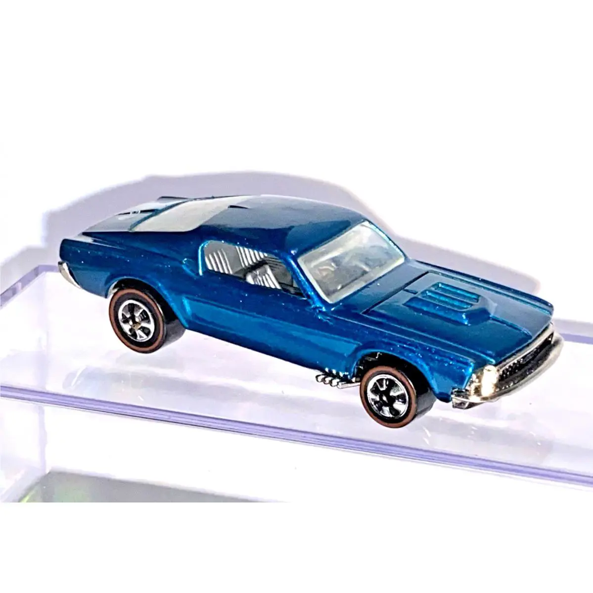 Hot Wheels Vintage Collection Aqua 1968 Custom Mustang with Showcase-fresh Pull