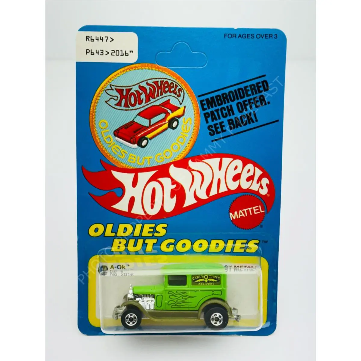 Hot Wheels Blackwall A-ok Oldies But Goodies 2016 Patch Card in Blister