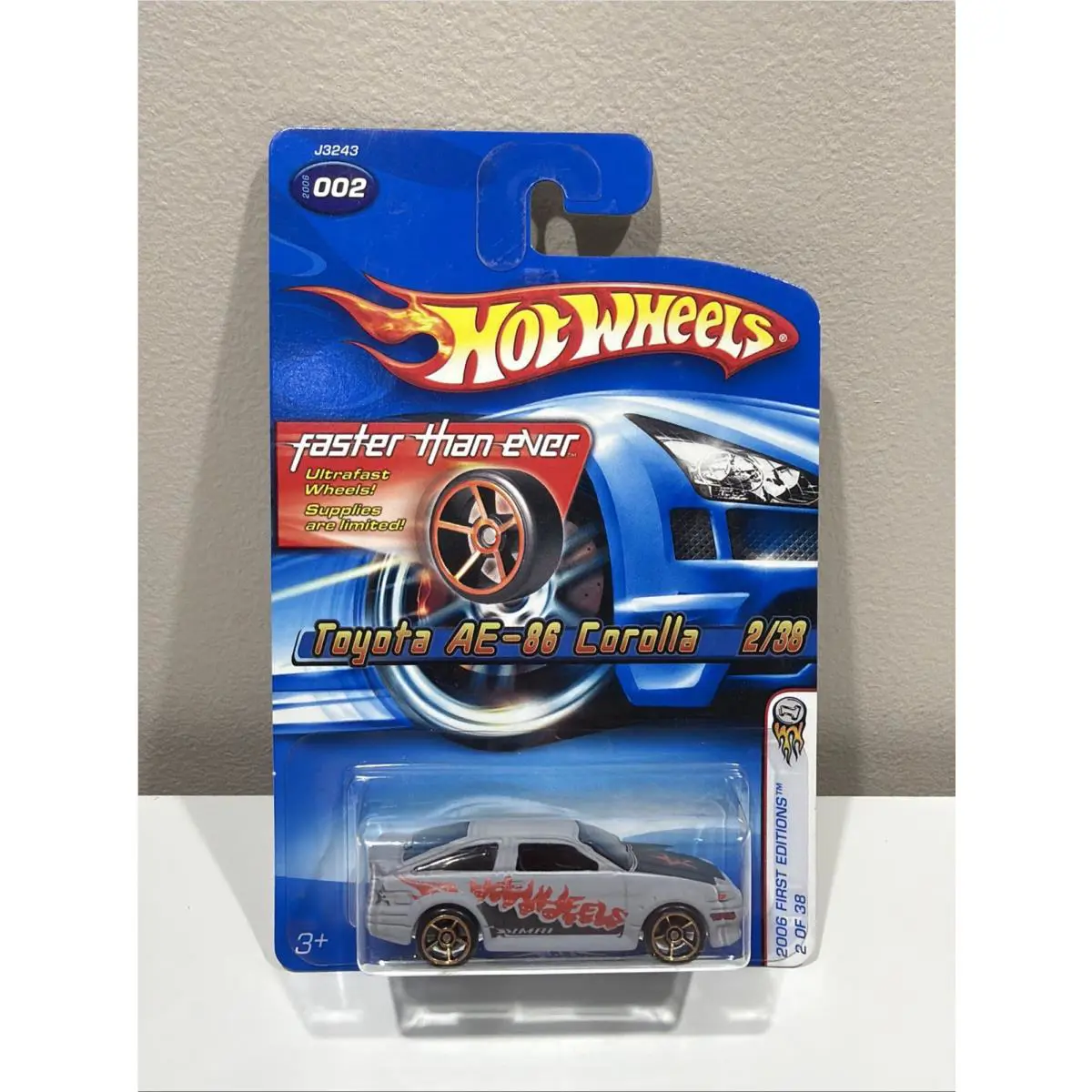 2006 Hot Wheels Toyota AE-86 Corolla Gray First Editions Faster Than Ever C5 - B
