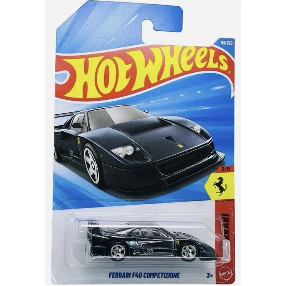 Hot Wheels Treasure Hunt 1:64 Ferrari F40 Competizione Black Diecast Car