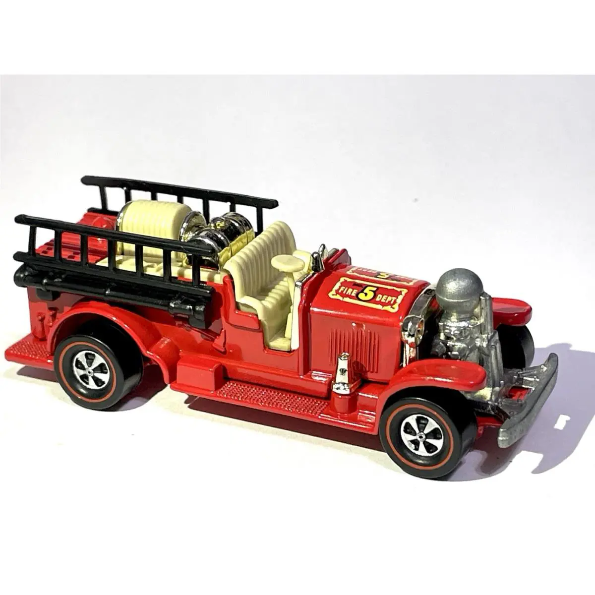 ⭐ Hot Wheels Custom Made Redline Old Number 5 Fire Engine