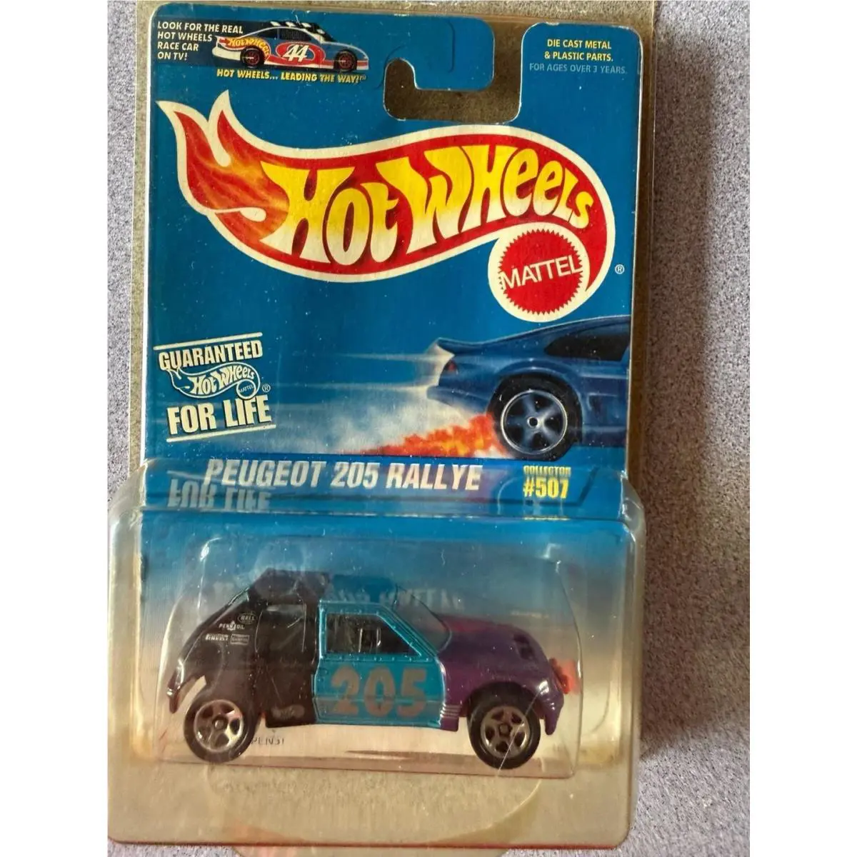 Hot Wheels Peugeot 205 Rallye Collector 507 Blue Purple Black 1997