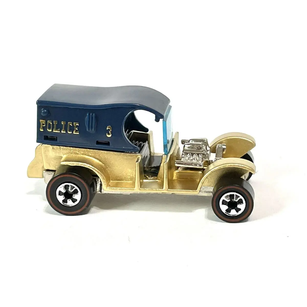 ⭐ 1994 Custom Made Gold Paint Hot Wheels 1969 Police 3 Paddy Wagon Nice - GOLD