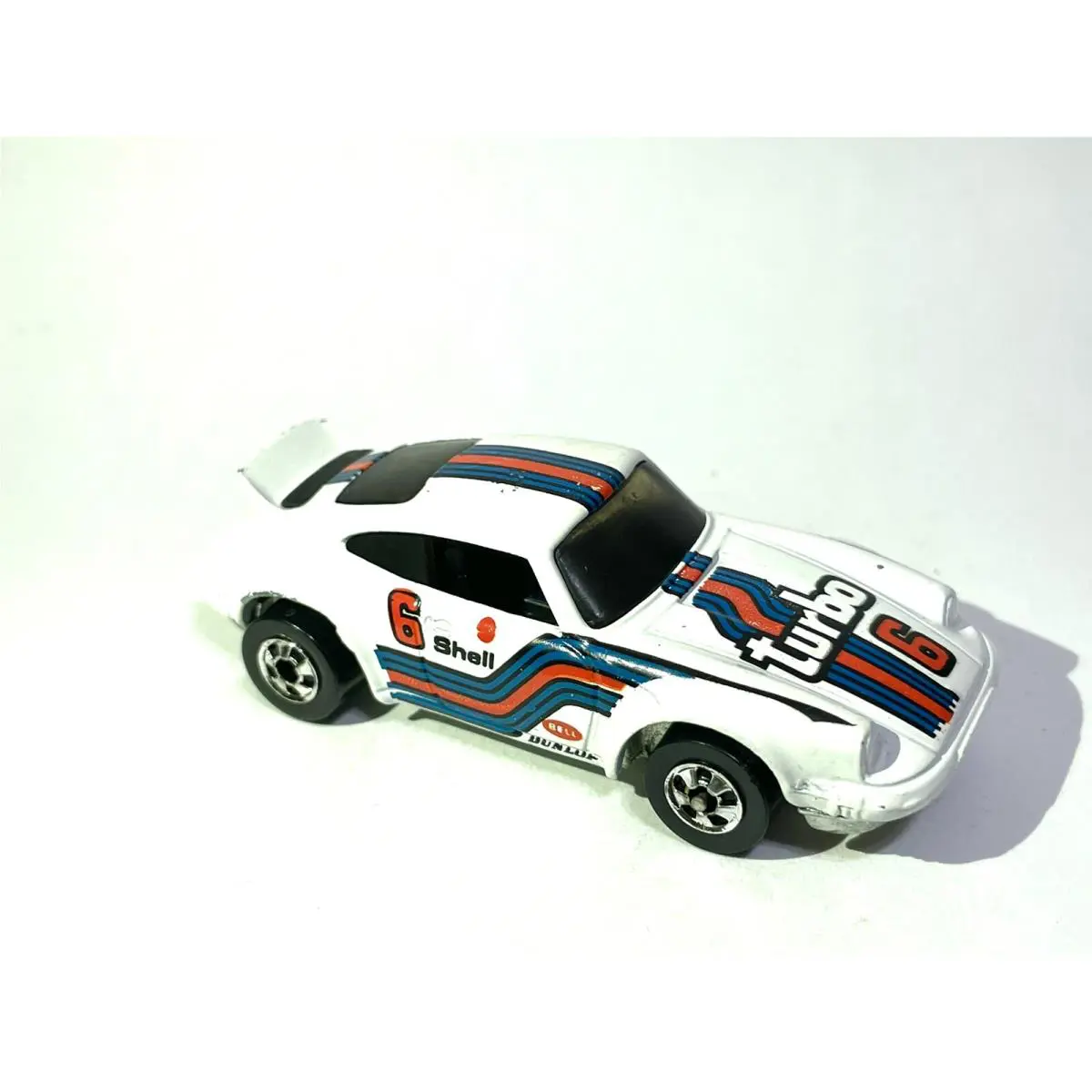 Vintage Hot Wheels Porsche P-911 Turbo 1974 White - Chrome Wheel Version