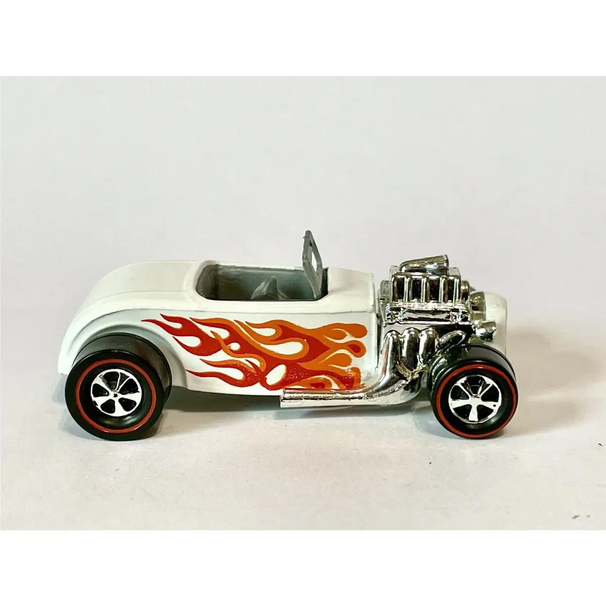 Vintage Hot Wheels 1975 Roadster Hot Rod White Rat Rod Custom Made Redline
