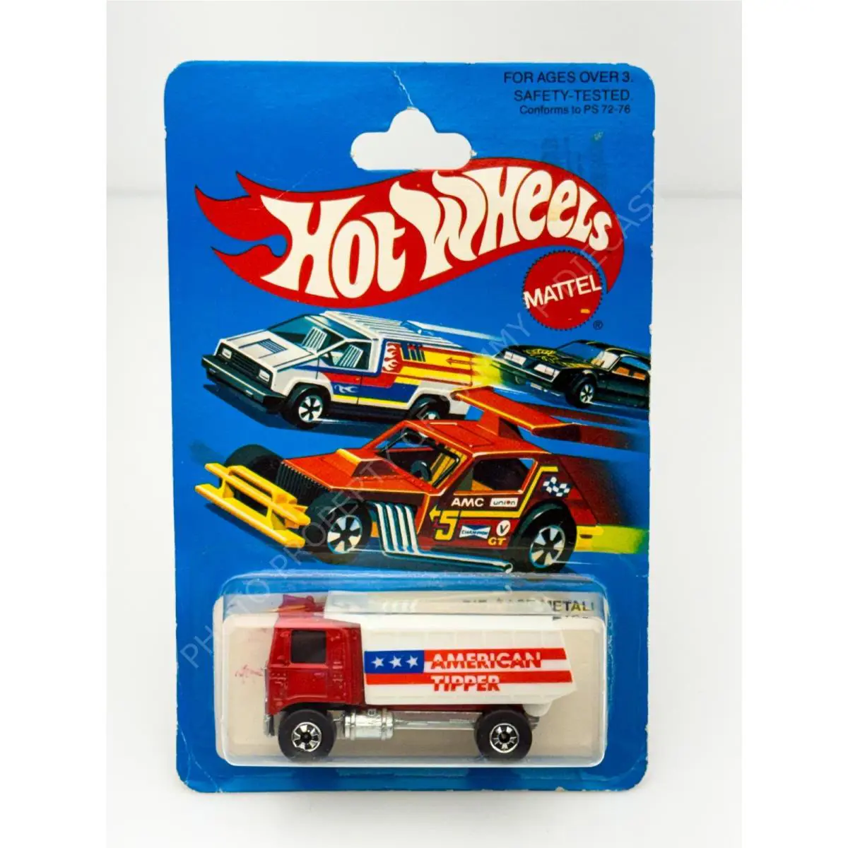 Hot Wheels Blackwall American Tipper on Blank No Name Card in Blister