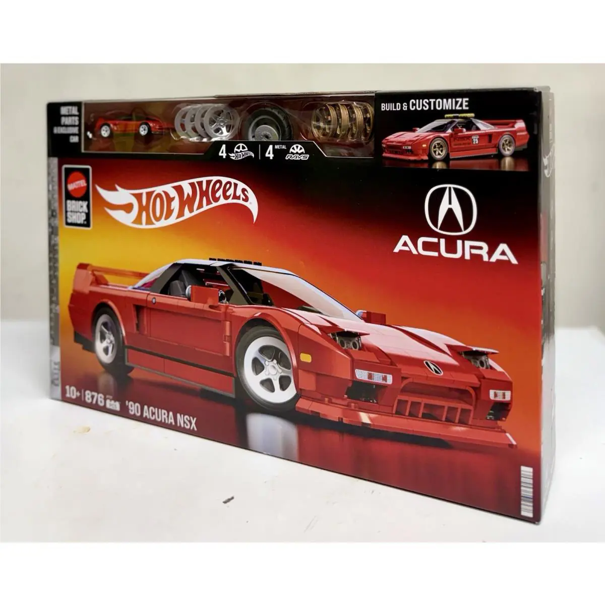 Mattel Brick Shop Hot Wheels `90 Acura Nsx Building Toy Hotwheels Nsx Set
