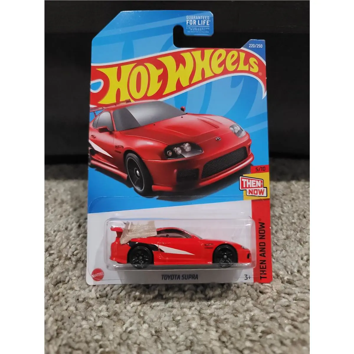 2022 Hot Wheels Toyota Supra MK4 Then and Now Error Extra Material