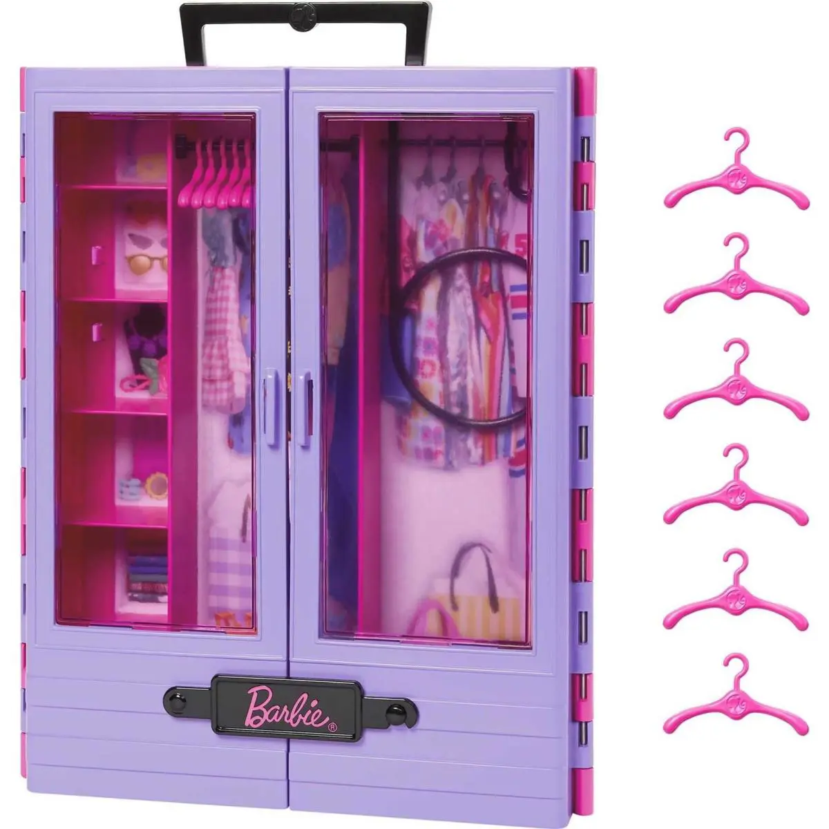 Barbie Closet with 6 Hangars Accessory Features Small Multicolor