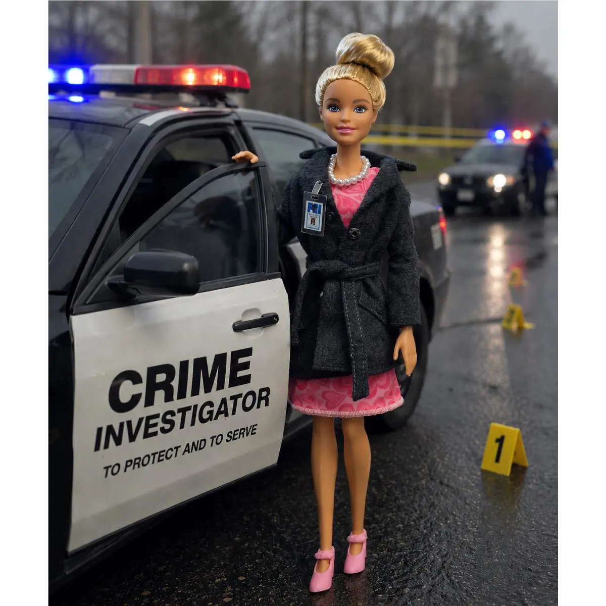 Beautiful Blonde Barbie Doll 2013 Csi Barbiland Investigator