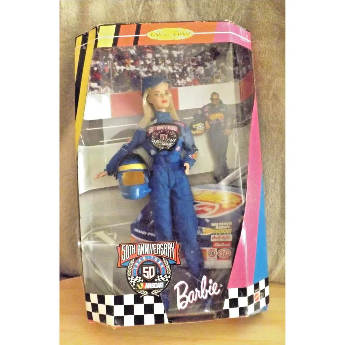 Mattel 1998 Barbie Blonde Doll 50TH Anniversary Nascar