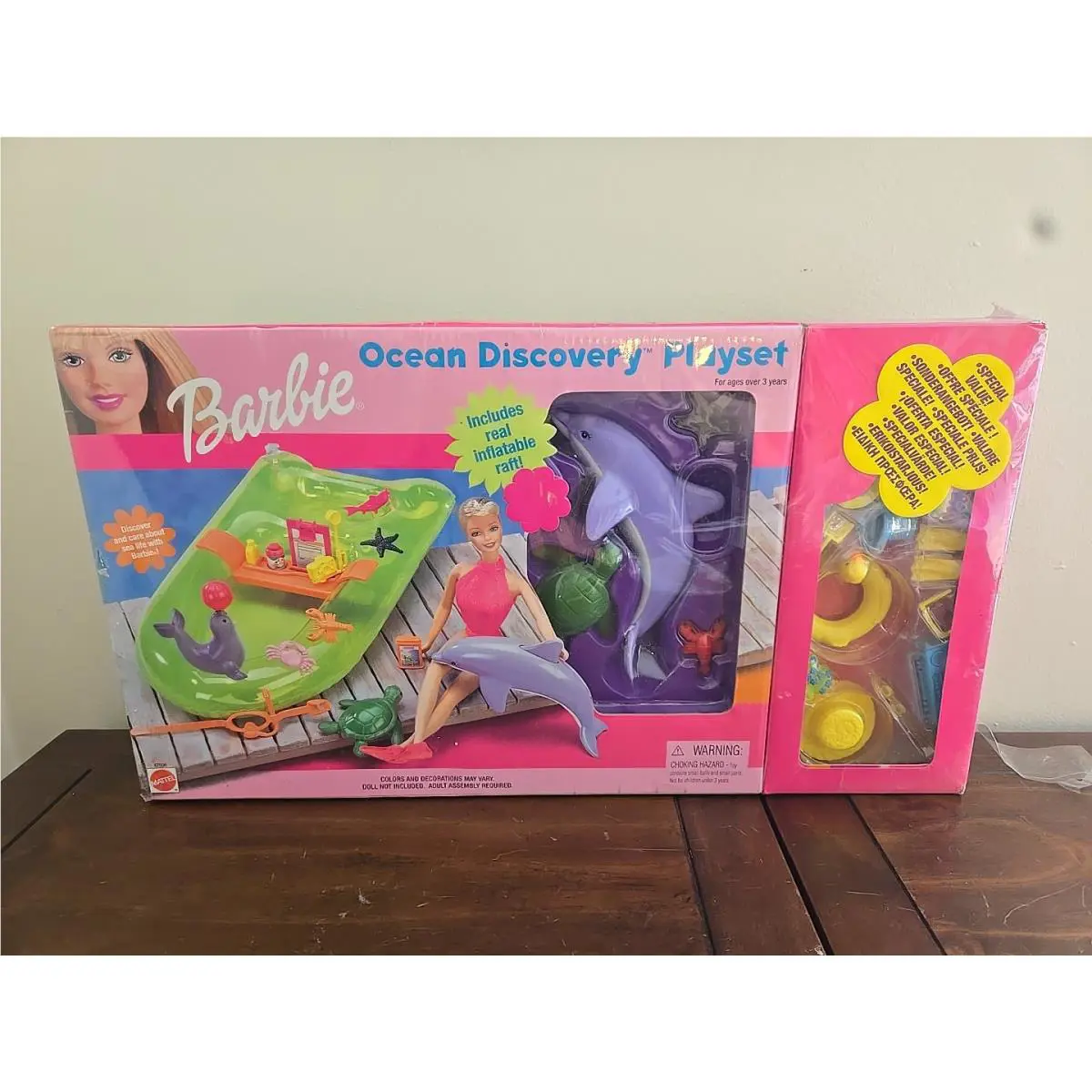 Vintage Mattel 2001 Barbie Ocean Discovery Playset 67096 with Bonus