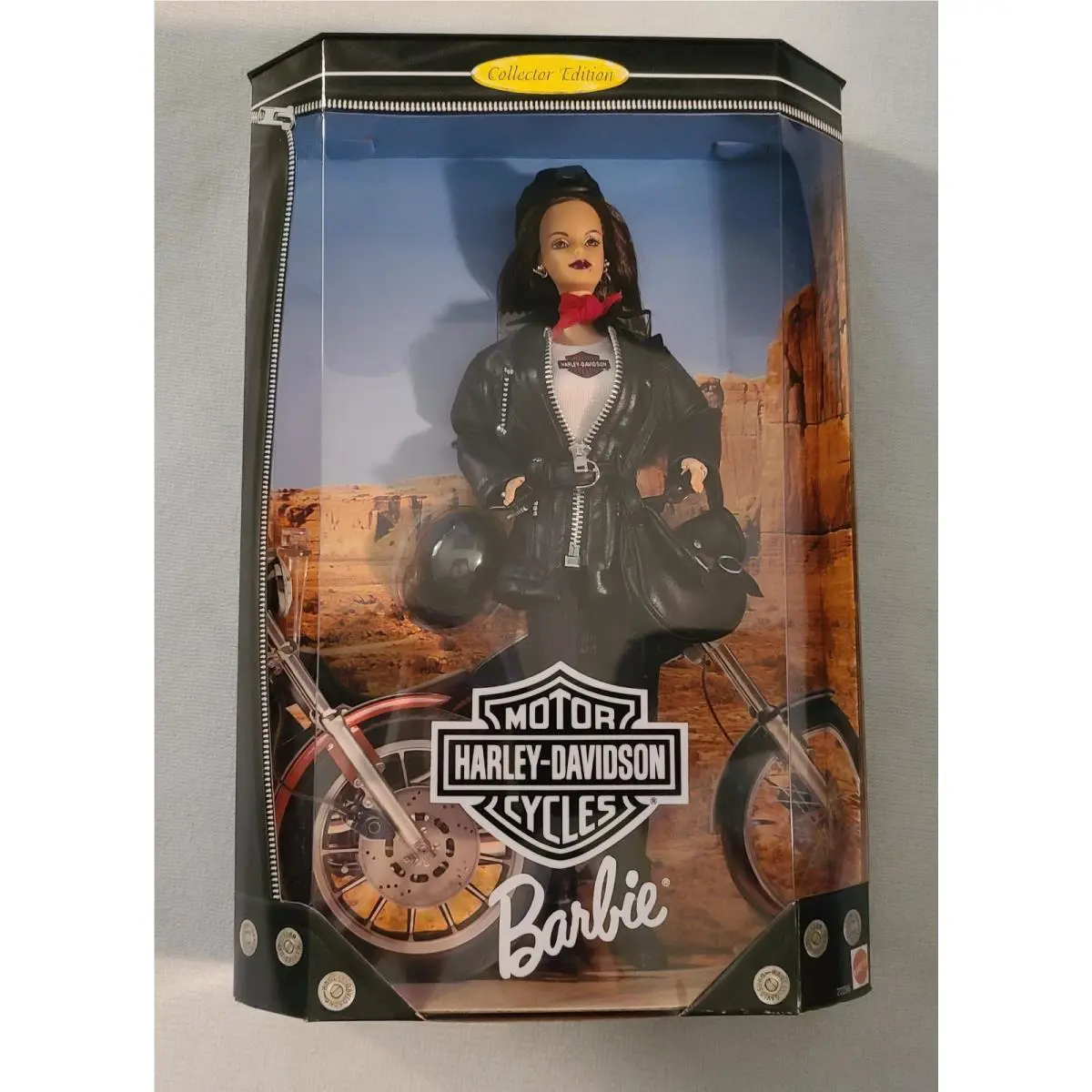 1998 Harley Davidson Motorcycle Barbie 3 Brunette Mattel 22256