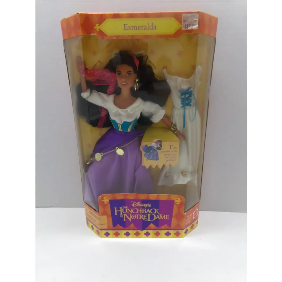 Mattel Disney Esmeralda Doll Hunchback of Notre Dame 1996 Box