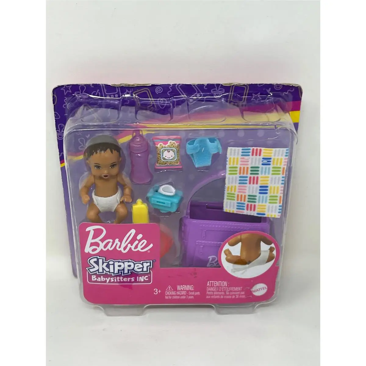 Barbie Skipper Babysitters Inc. Feeding and Changing Playset with Color-change B