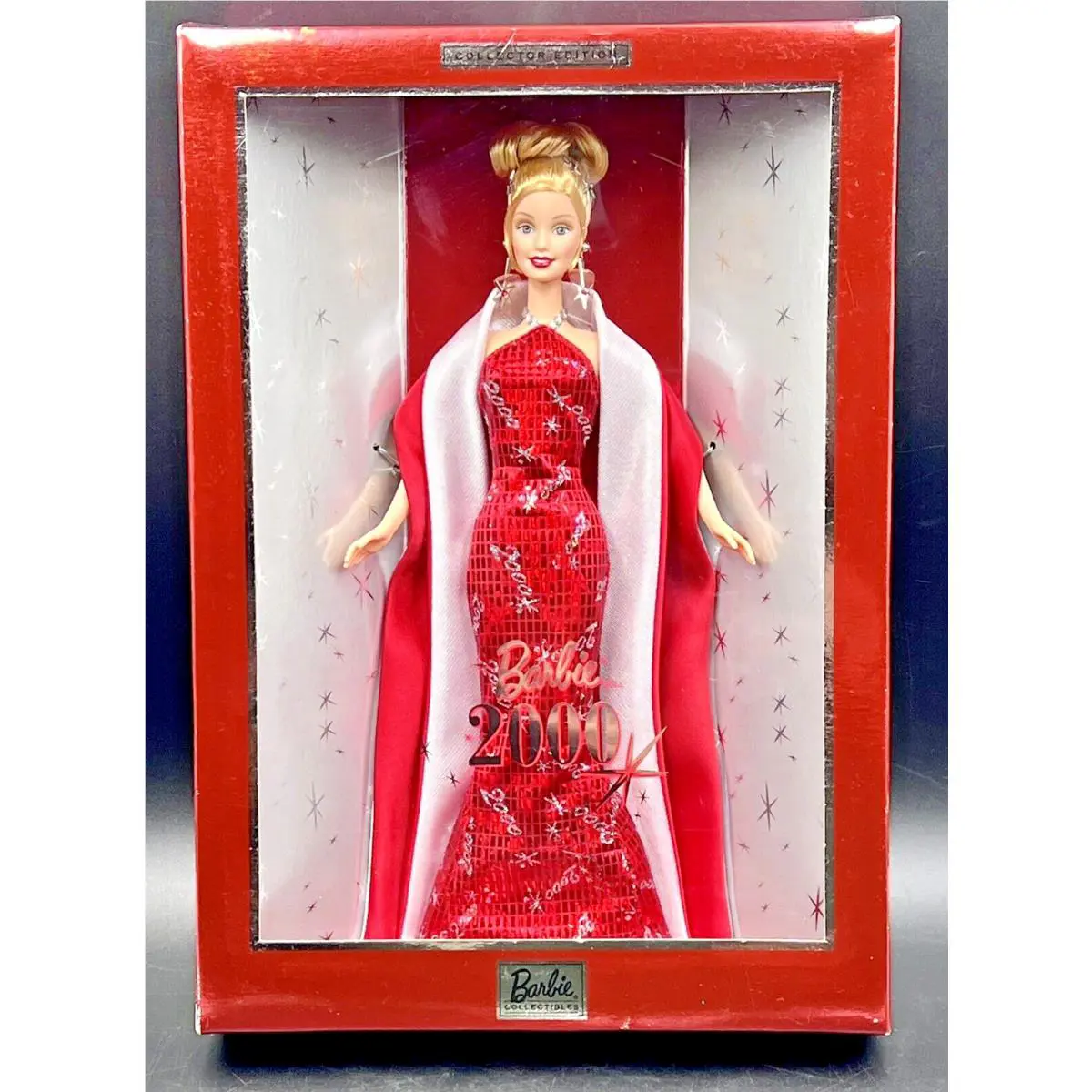 Barbie Collector Edition 2000 Millennium Years Red Silver Dress Nrfb