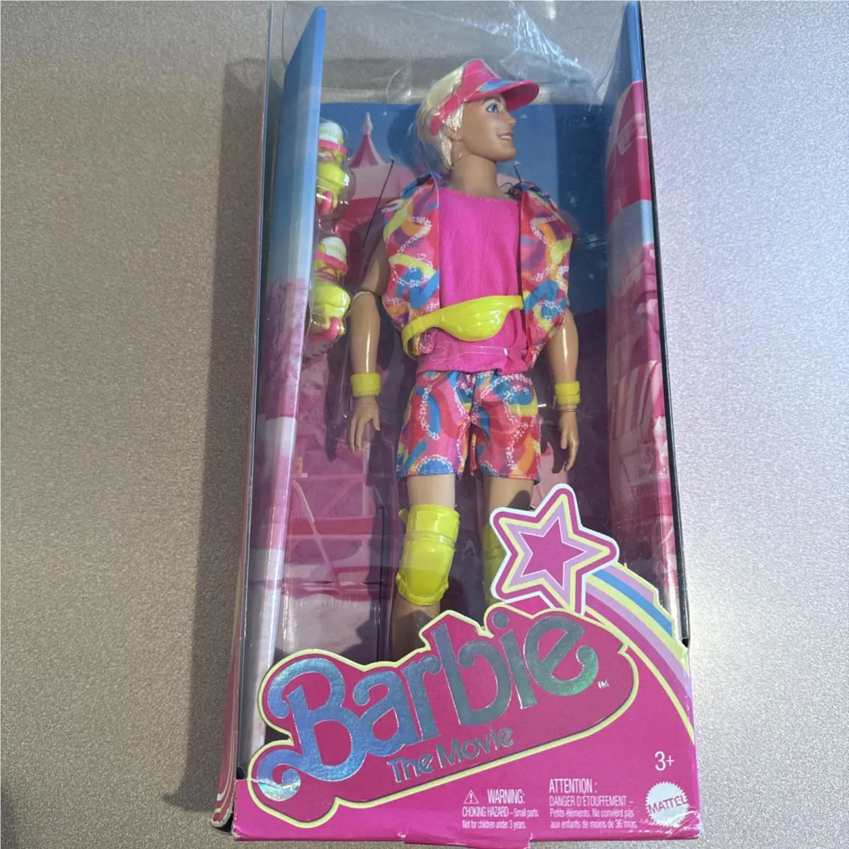 Barbie The Movie Ryan Gosling Ken Doll Inline Roller Skating Outfit Colorful