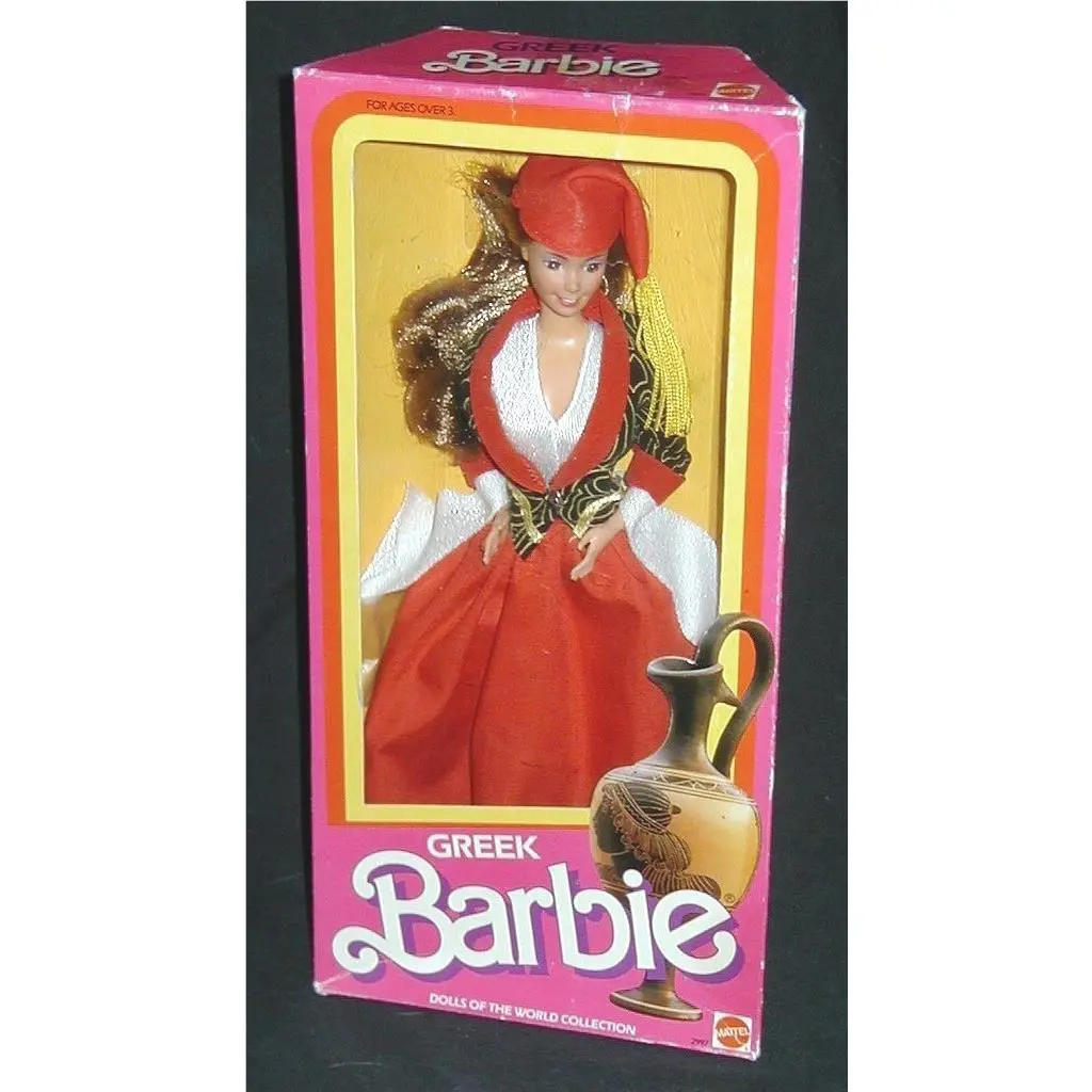 1985 Greek Barbie Dolls of The World 2997 Nrfb Greece Outfit
