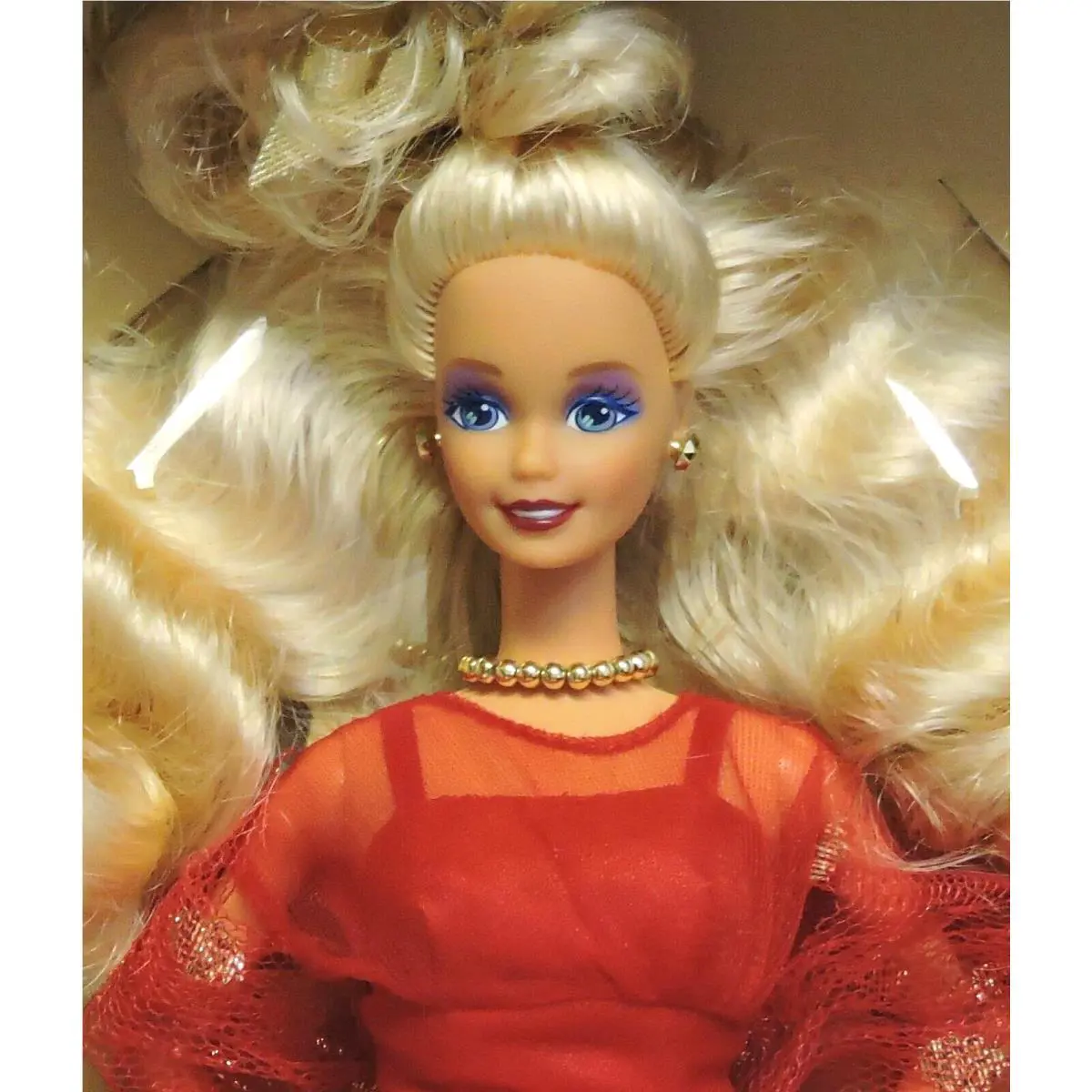 Evening Flame Barbie Doll 1865 LE Special Limited Edition 1991 Coa Stand