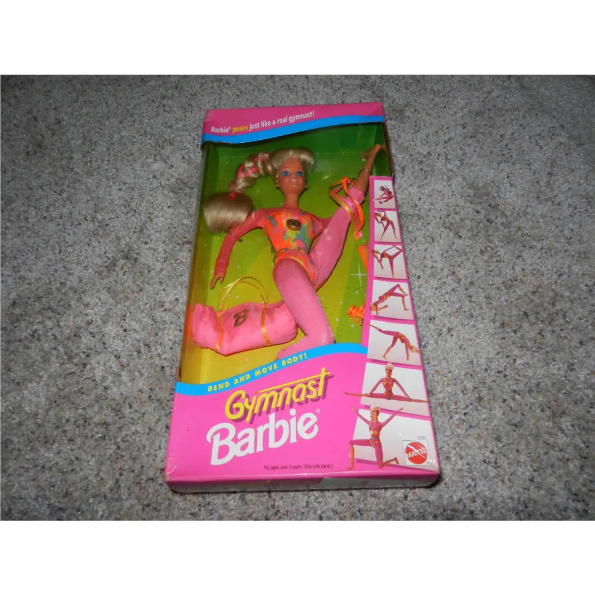 1993 Bend and Move Body Gymnast Barbie Nrfb 12127