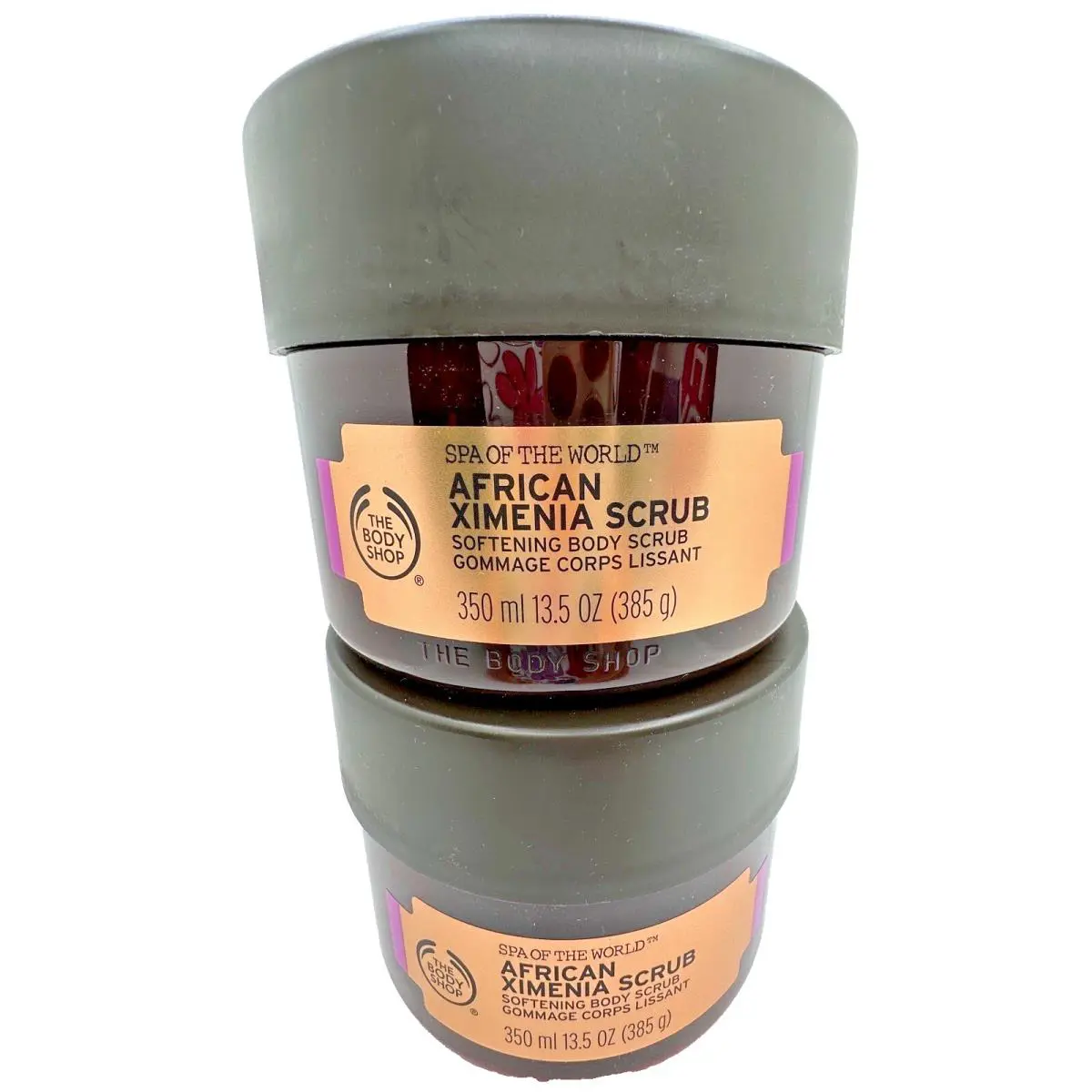 The Body Shop Spa Of The World African Ximenia Softening Scrub 13.5 oz x2 Last
