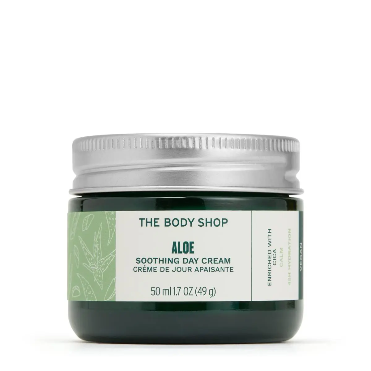 The Body Shop Aloe Soothing Day Cream 48hr Hydration For Sensitive Skin Vegan 1.7 Ounce