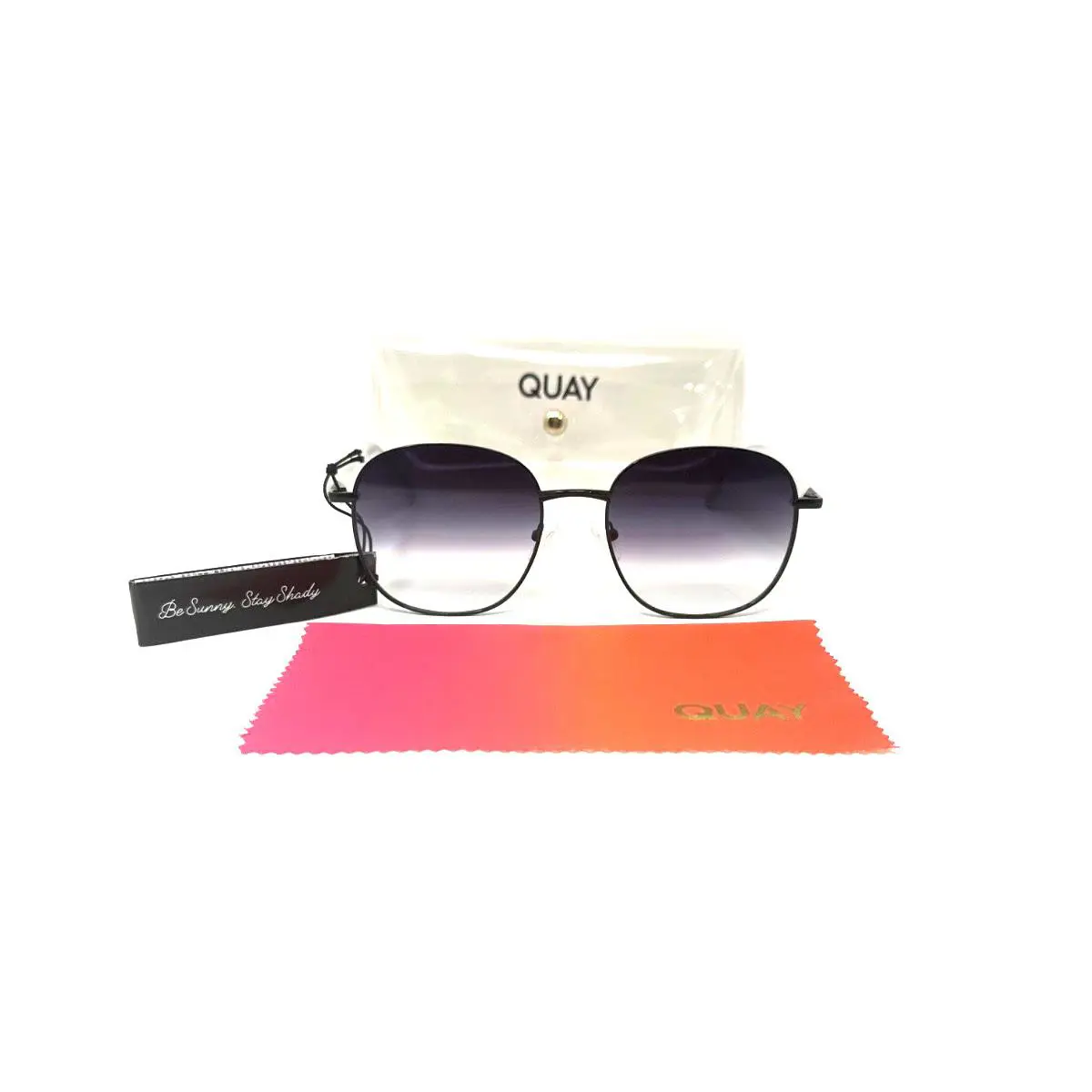 Quay Jezabel 128 Sunglasses Black Frame Women’s Fashion UV Protection One Size by QUAY