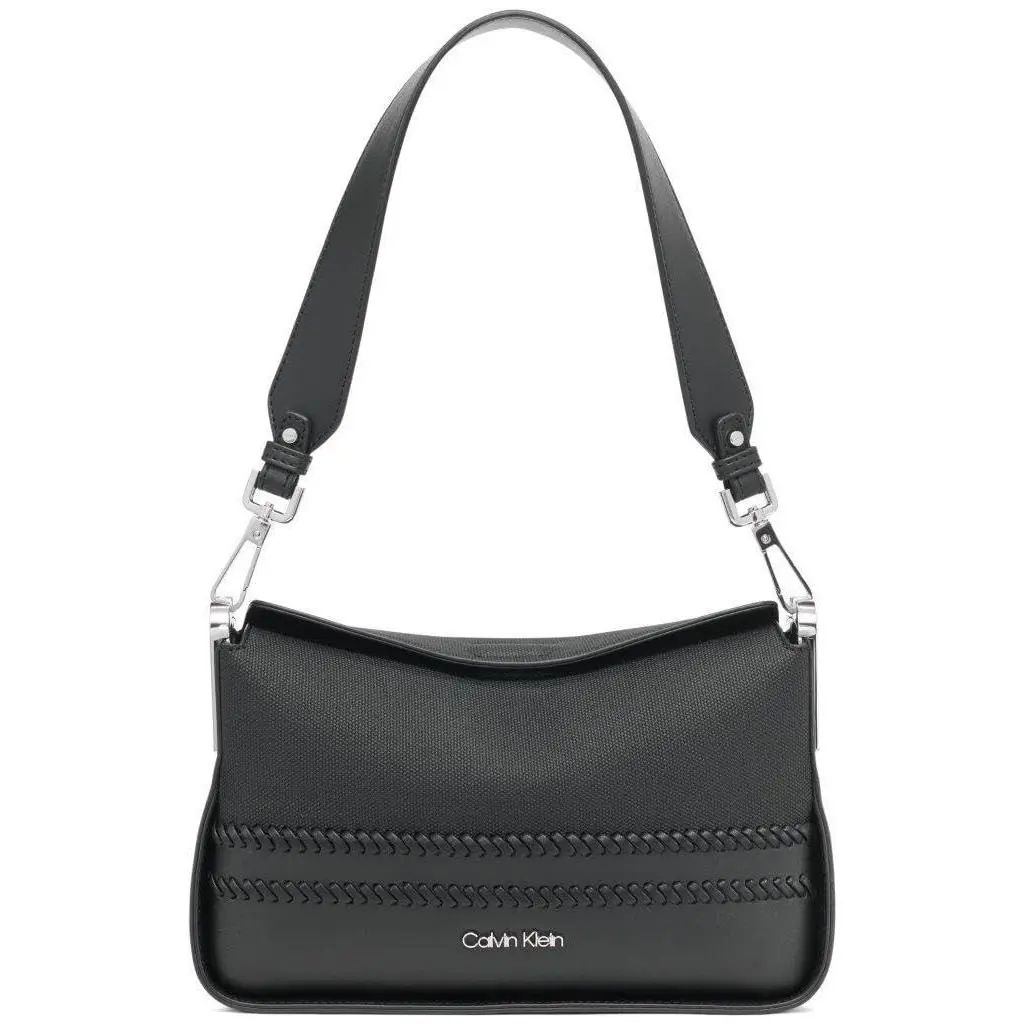 Calvin Klein Fay Shoulder Bag Black Canvas One Size