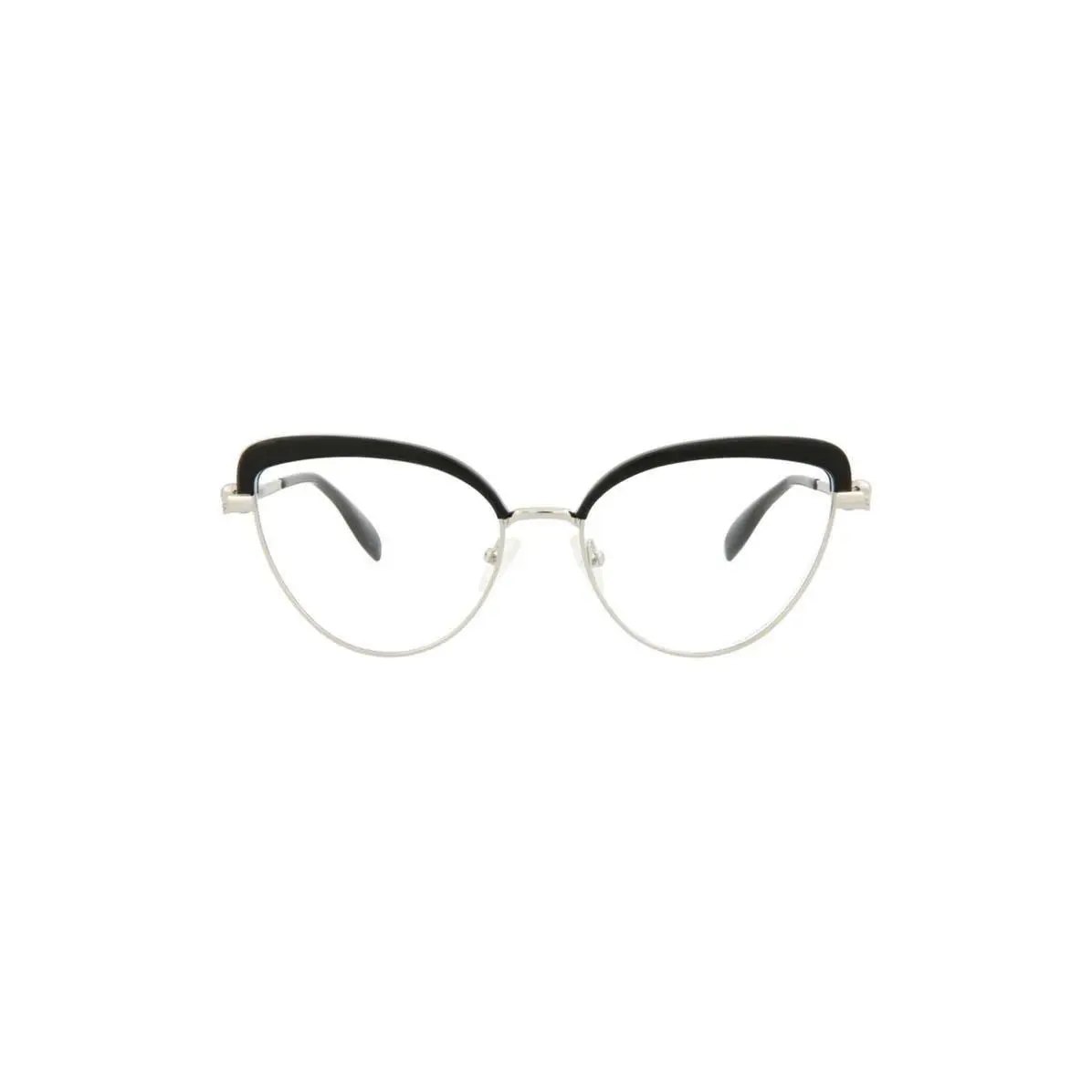 Mcqueen Women 55mm Cat Eye Fashion Optical Glasses Silver Silver T