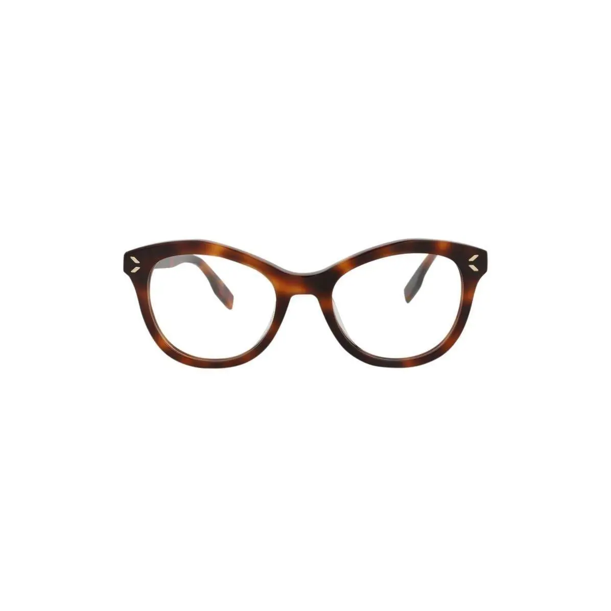 Mcqueen Women 47mm Cat Eye Optical Glasses Havana Havana Transpare