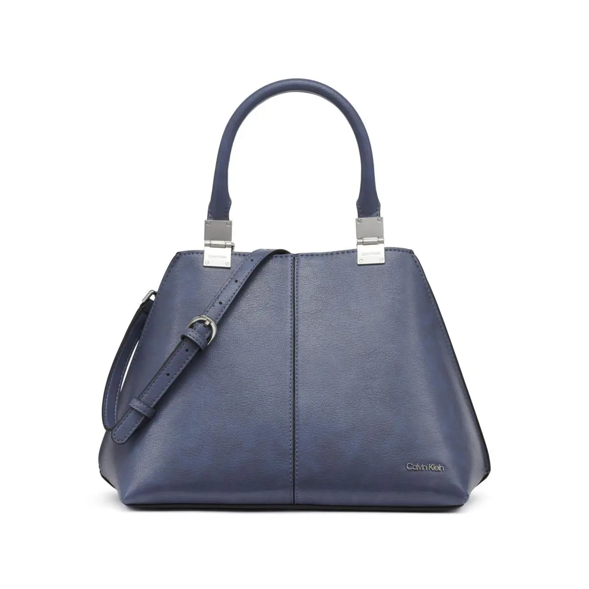 Calvin Klein Women`s Granite Geometric Satchel – 2 in 1 Folkstone Grey One