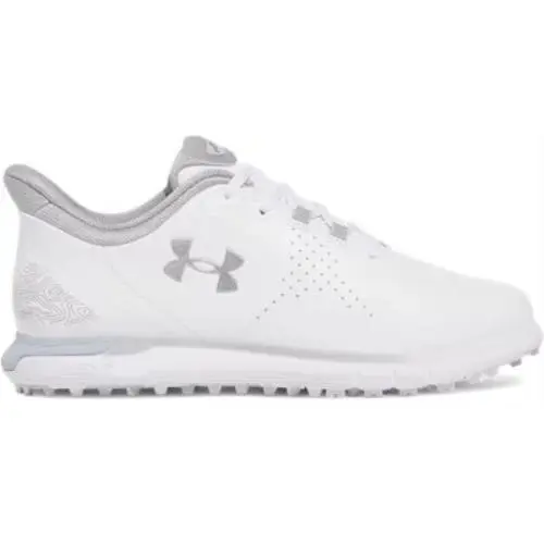 Under Armour Men`s UA Drive Fade Spikeless Waterproof Golf Shoe White/metallic S - White-White-Metallic Silver