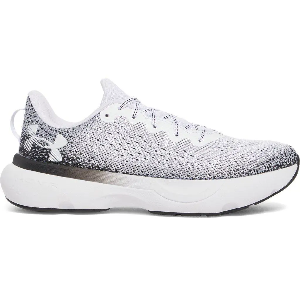 Under Armour Mens Infinite Running Shoes - with UA Hovr Cushioning - WHT-Black