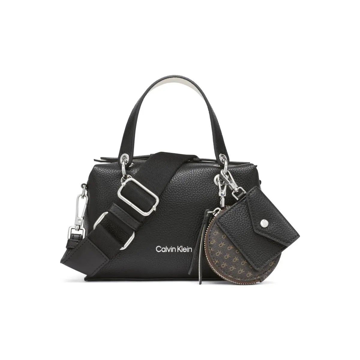 Calvin Klein Cali Mini Satchel Crossbody Black/white One Size