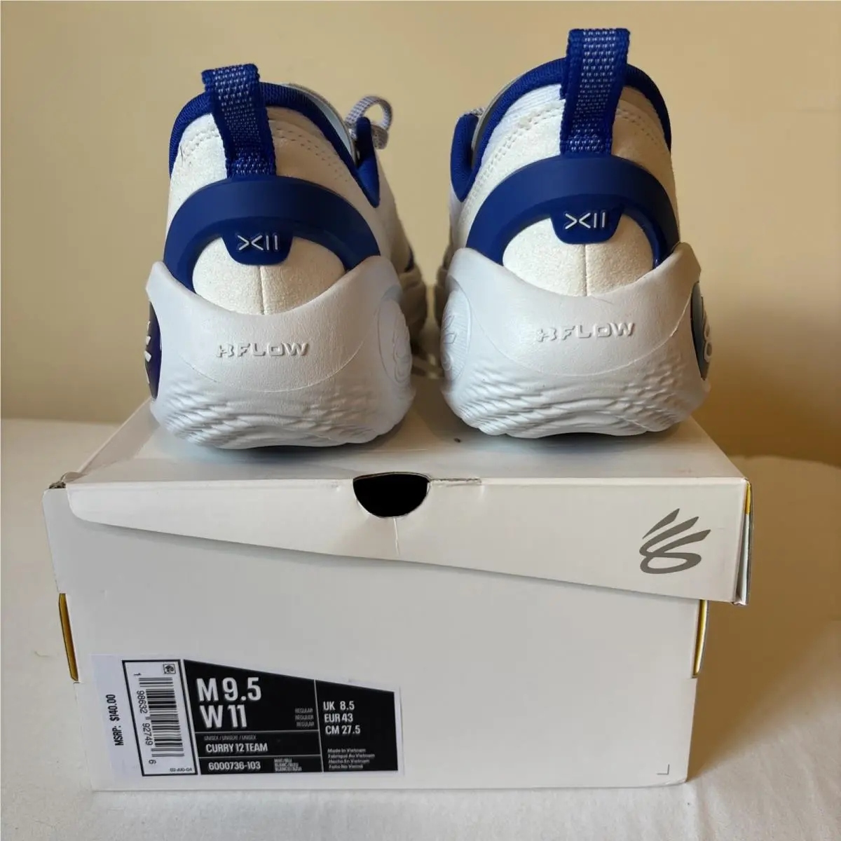 Under Armour shoes - Under Armour Curry 12 Team - 6000736-103 - White, Blue 2