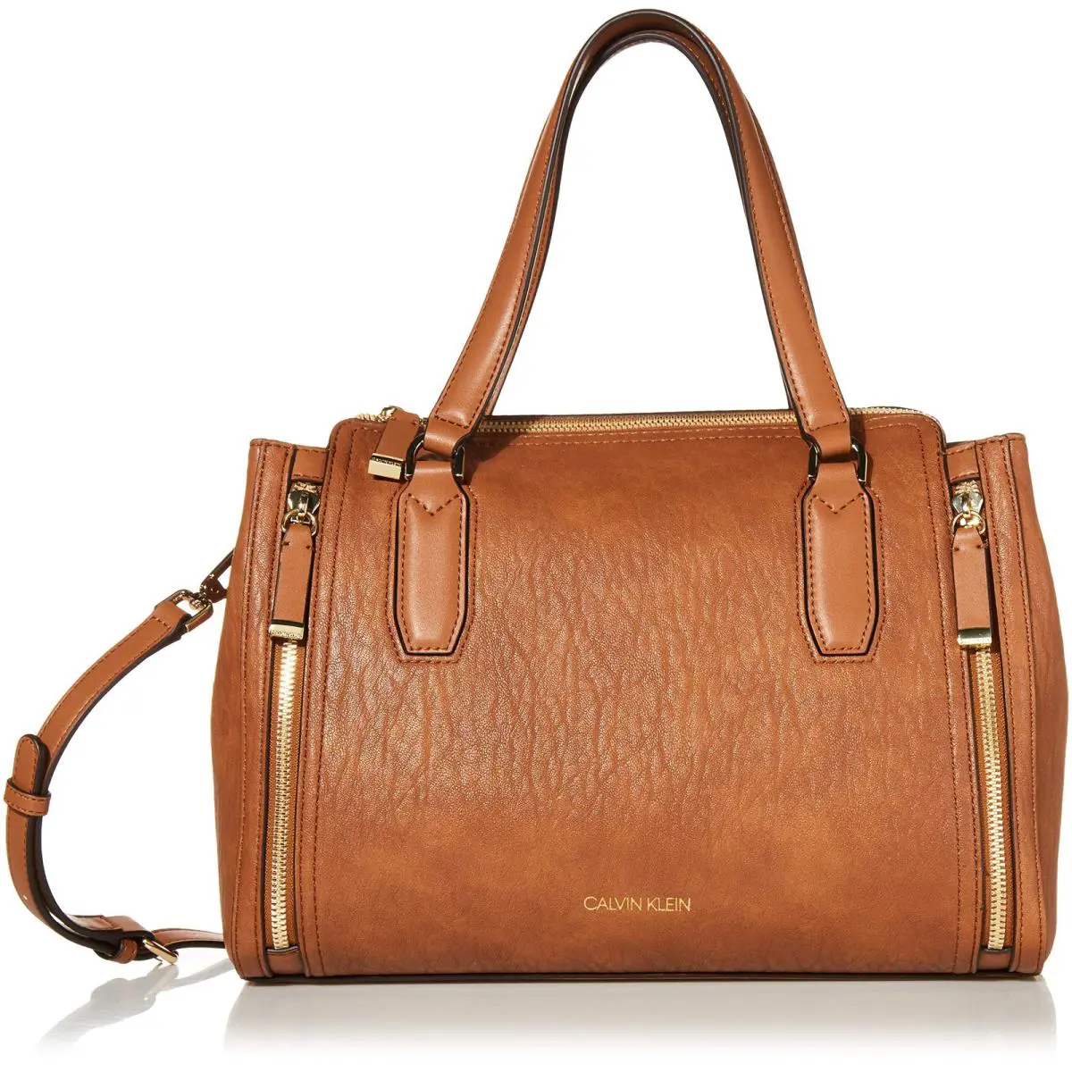 Calvin Klein Reyna Novelty Satchel Caramel One Size