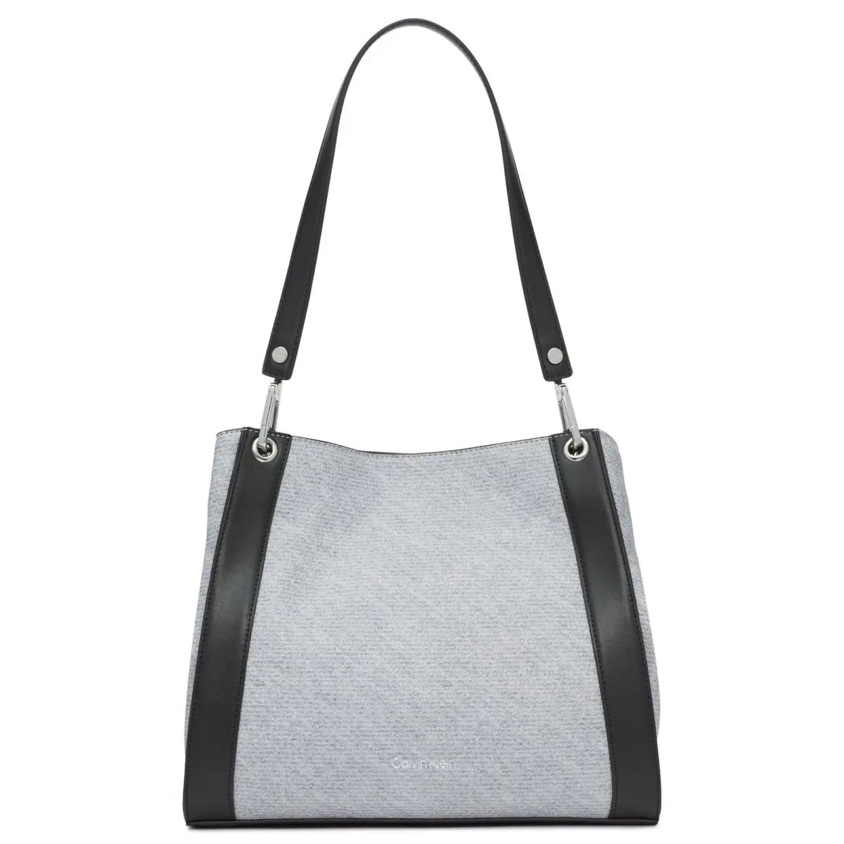 Calvin Klein Reyna Novelty Triple Compartment Shoulder Bag Gray