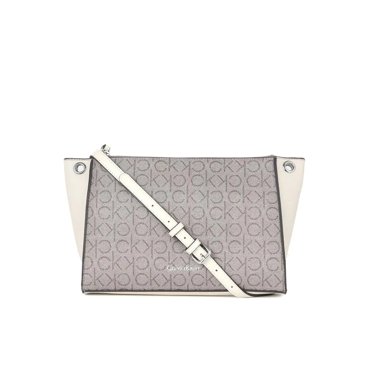 Calvin Klein Reyna Crossbody Almond/taupe/white Logo