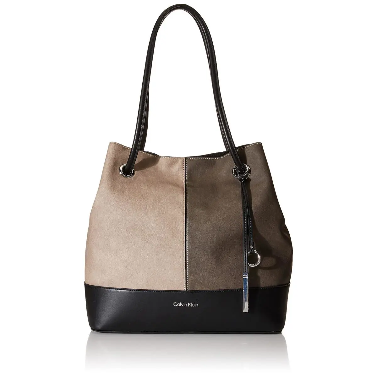 Calvin Klein Gabrianna Novelty North/south Key Item Tote Grey Combo