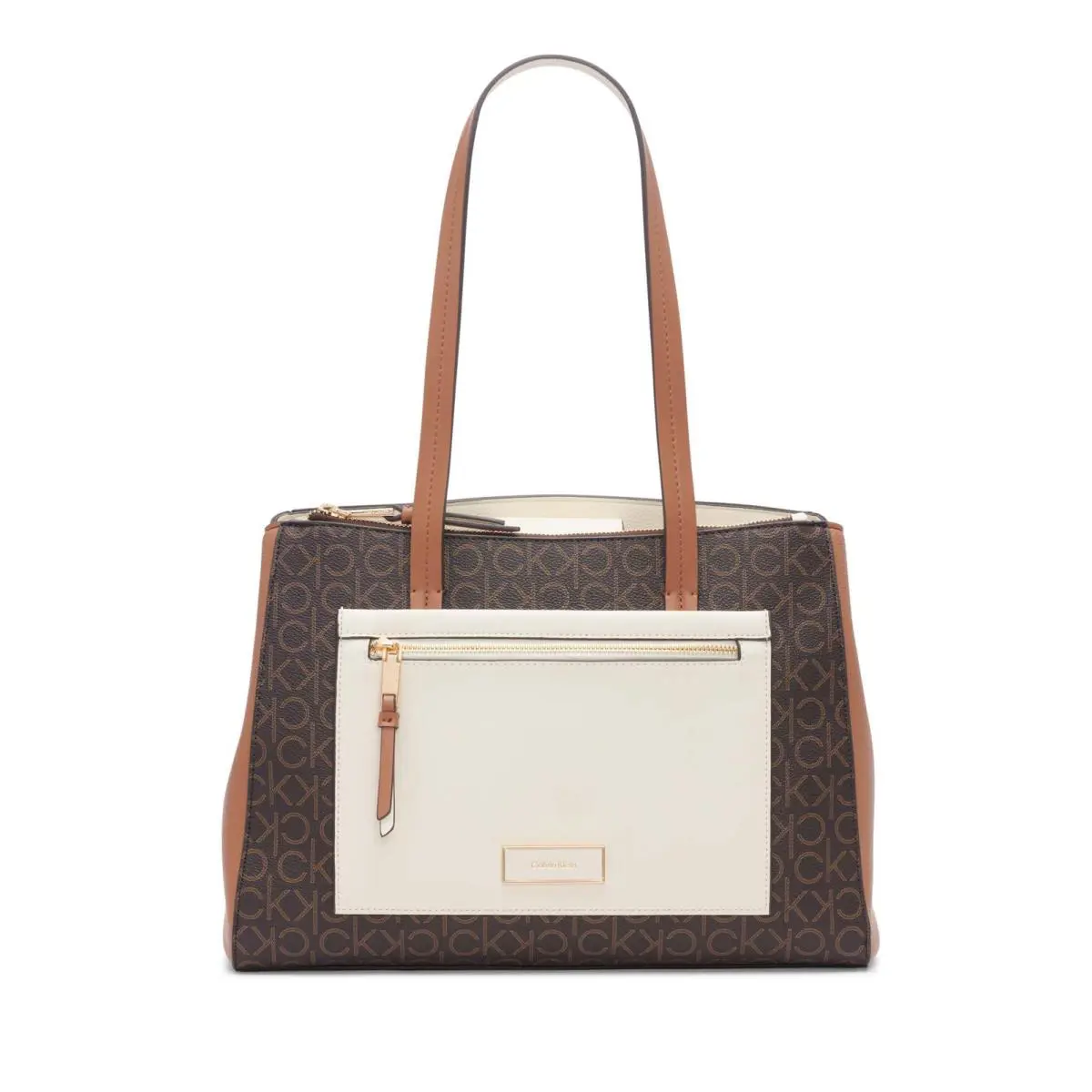 Calvin Hadley Tote Bag – 2 In 1, Vegan Leather, 5 Pockets Klein Women`s Hadley Tote Bag – 2 in 1 Vegan Leather 5 Pockets