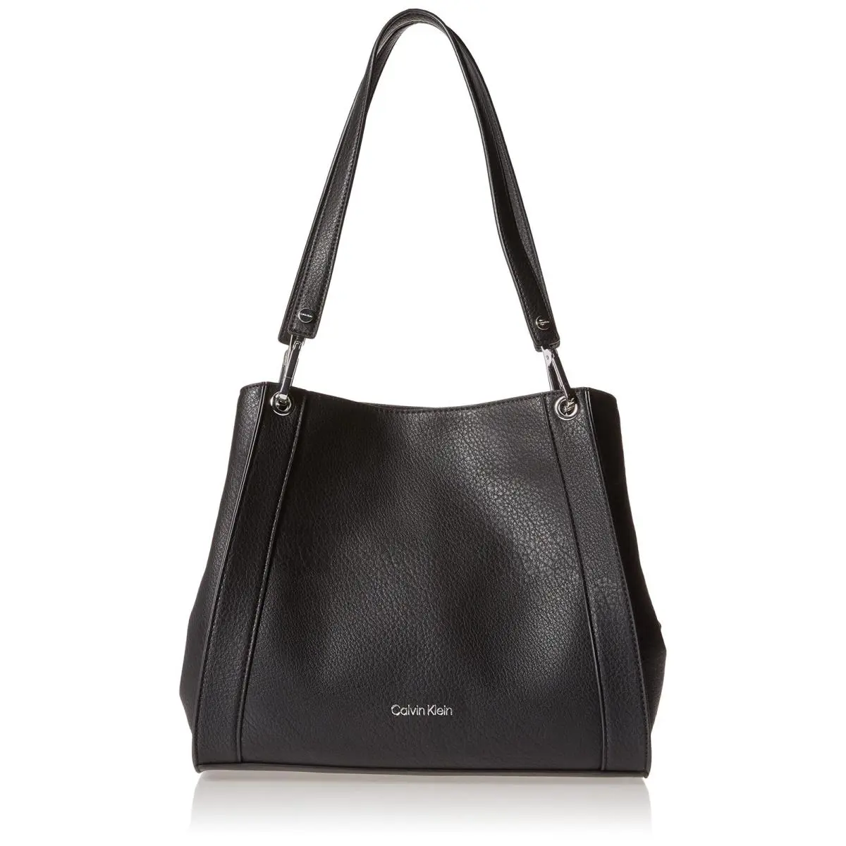 Calvin Klein Reyna Novelty Triple Compartment Shoulder Bag Black/silver Combo