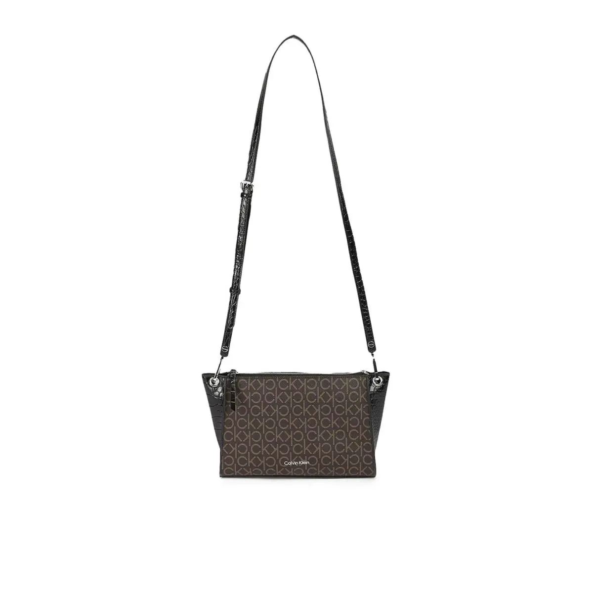 Calvin Klein Reyna Crossbody Brown/khaki/black Logo