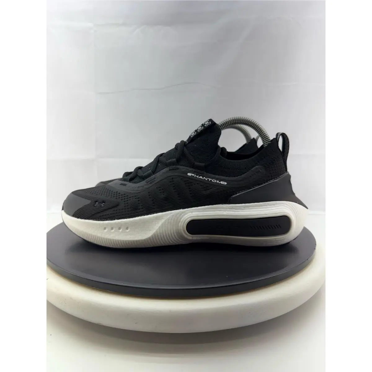 Under Armour GS Phantom 4 Sz 6Y Womens 7.5 Black White Running Shoes 3027709-002