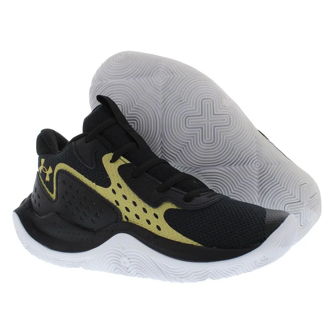Under Armour Jet 23 GS Boys Shoes Size 6.5 Color: Black/black/metallic Gold