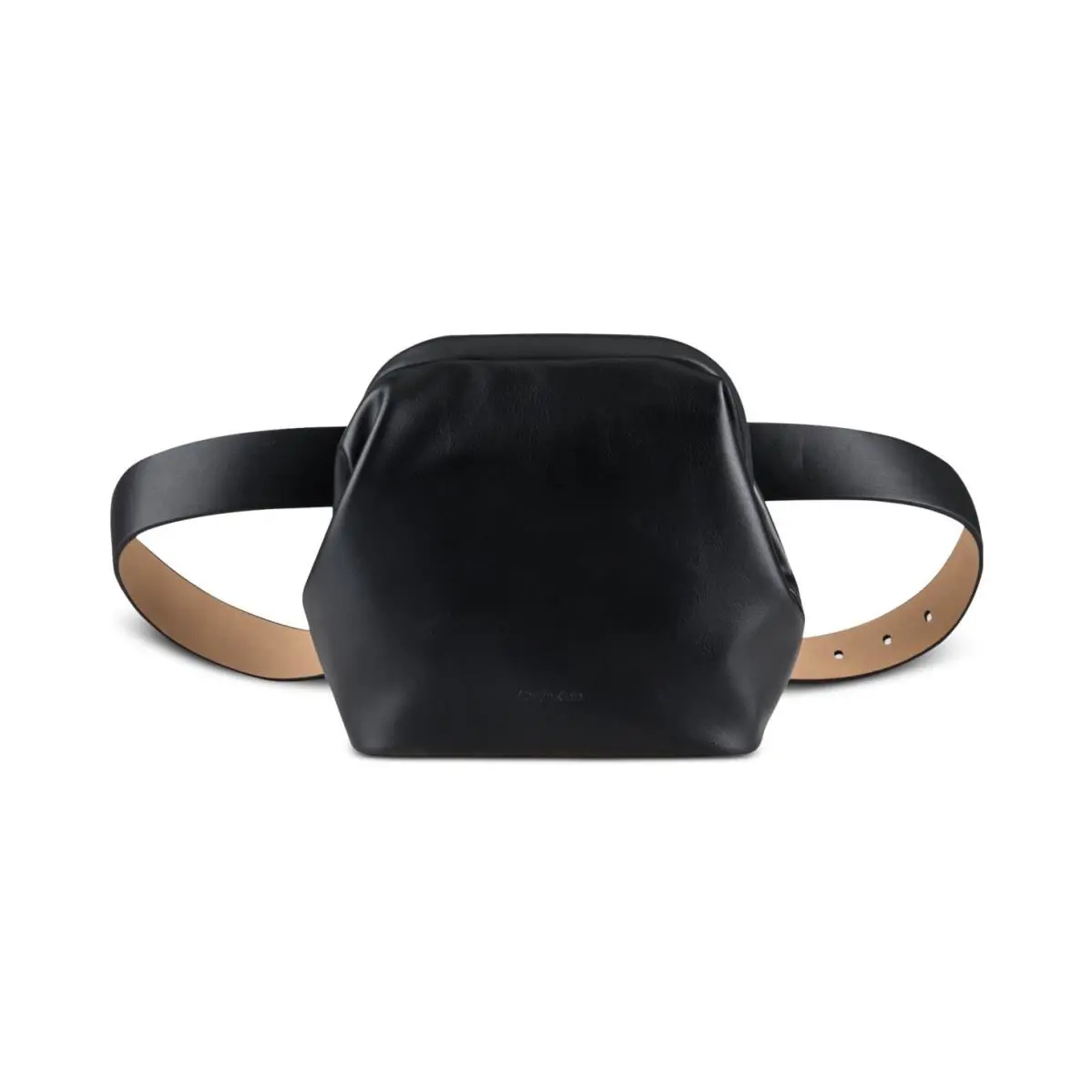 Calvin Klein Women`s 2X Black Frog Mouth Belt Bag