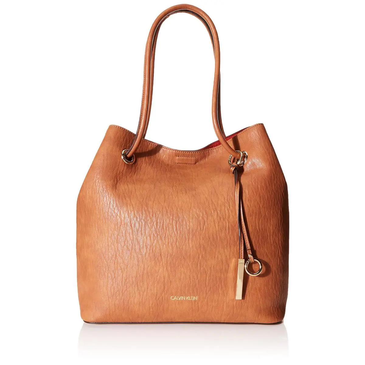 Calvin Klein Gabrianna Novelty North/south Key Item Tote Caramel